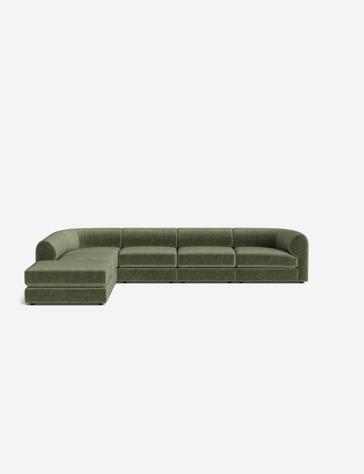 Sergio Modular Corner Sectional Sofa With Ottoman