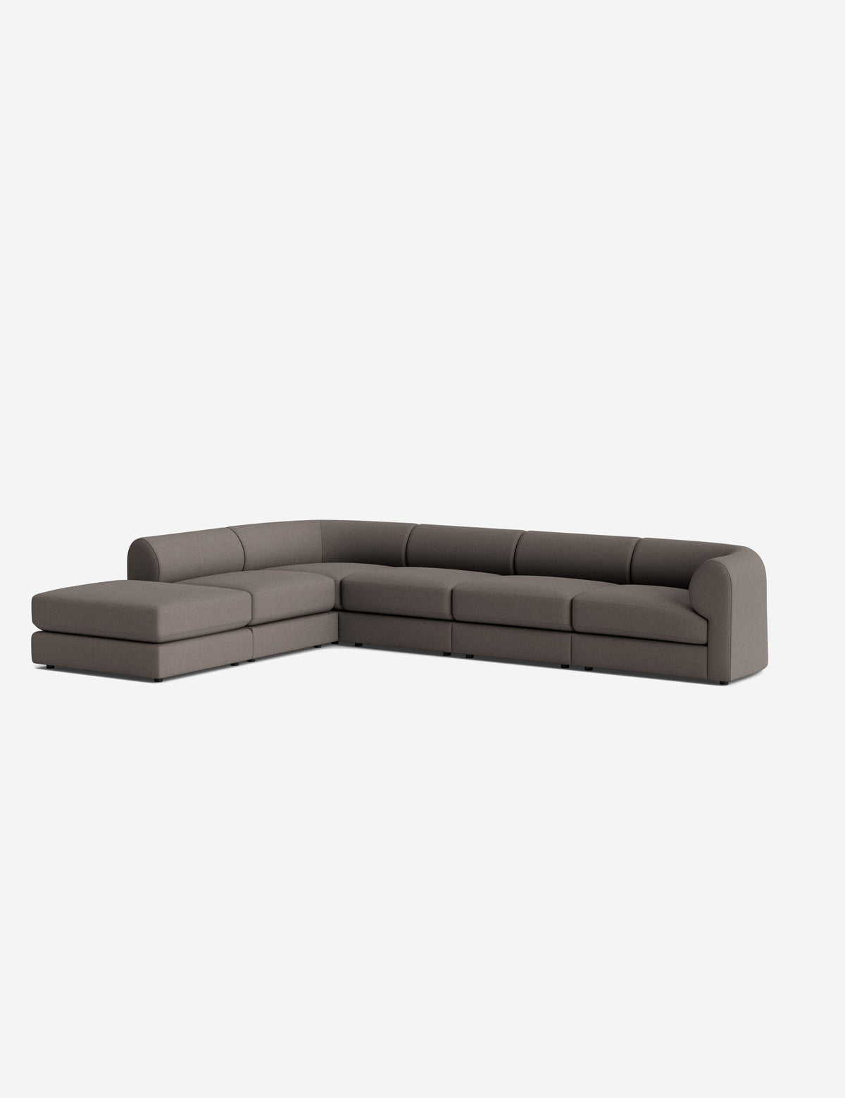 Sergio Modular Corner Sectional Sofa With Ottoman
