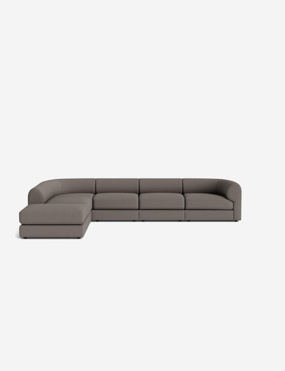Sergio Modular Corner Sectional Sofa With Ottoman