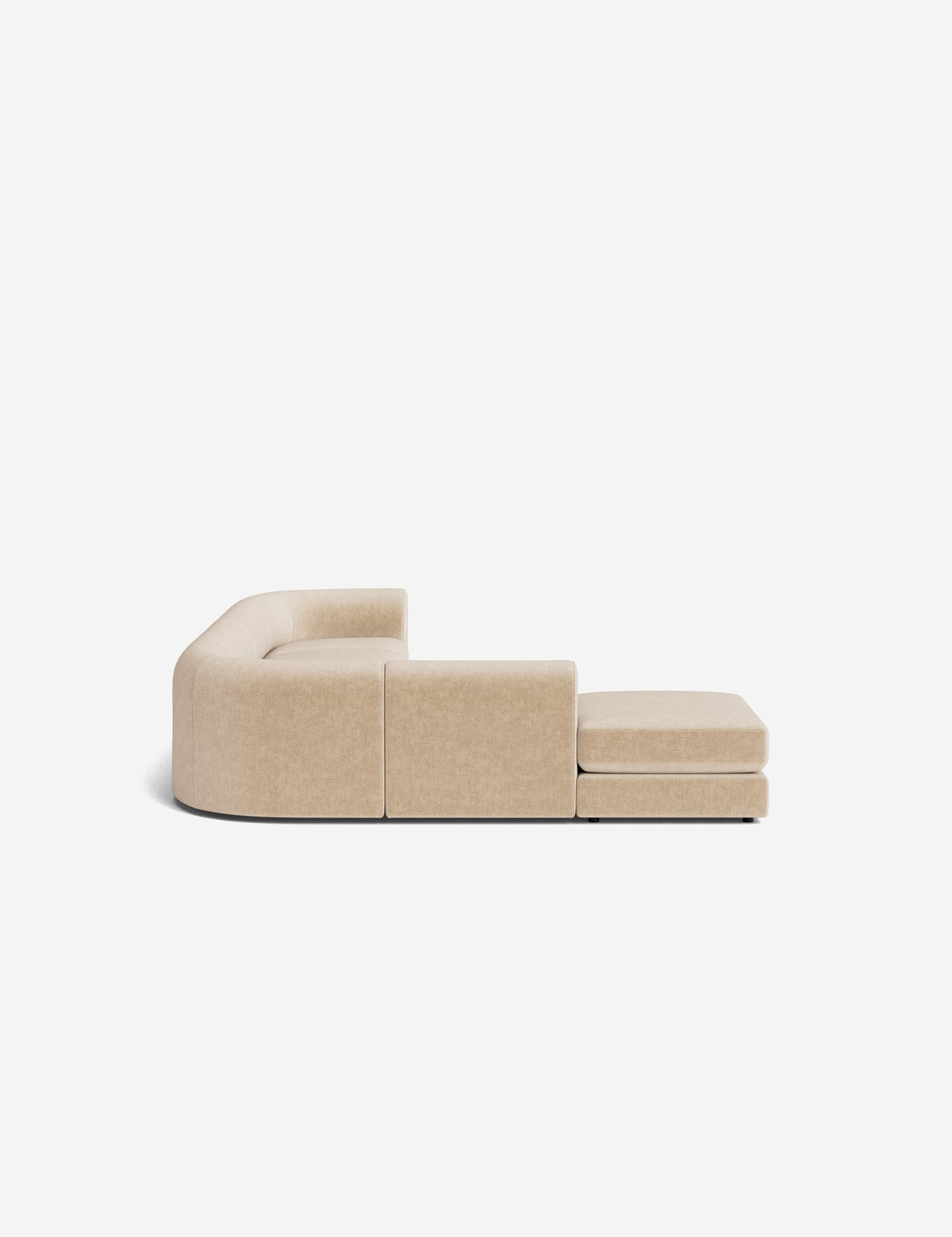 Sergio Modular Corner Sectional Sofa With Ottoman