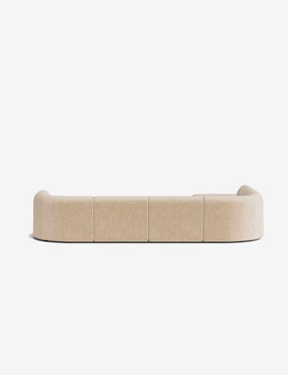 Sergio Modular Corner Sectional Sofa With Ottoman