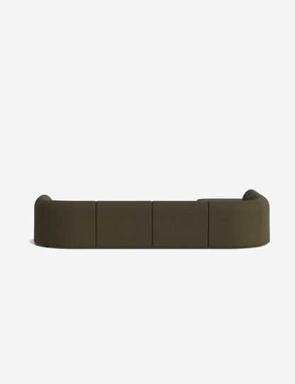Sergio Modular Corner Sectional Sofa With Ottoman