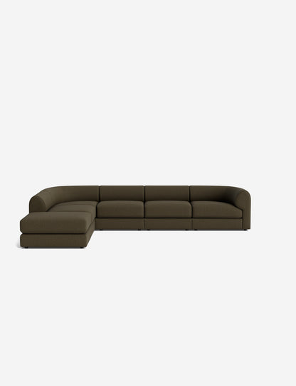 Sergio Modular Corner Sectional Sofa With Ottoman