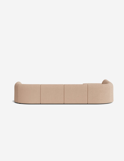 Sergio Modular Corner Sectional Sofa With Ottoman