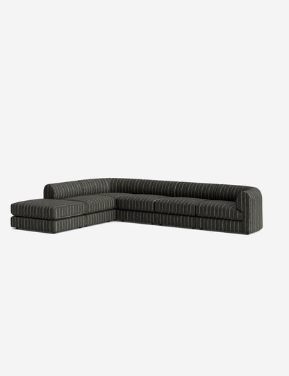Sergio Modular Corner Sectional Sofa With Ottoman