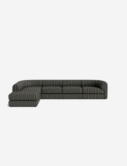 Sergio Modular Corner Sectional Sofa With Ottoman
