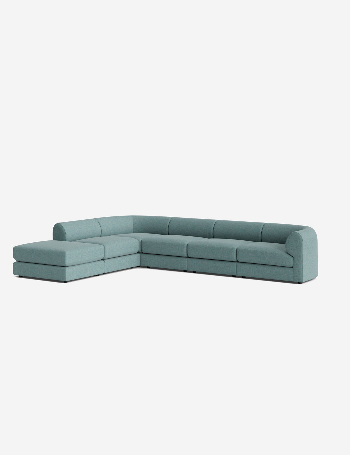 Sergio Modular Corner Sectional Sofa With Ottoman
