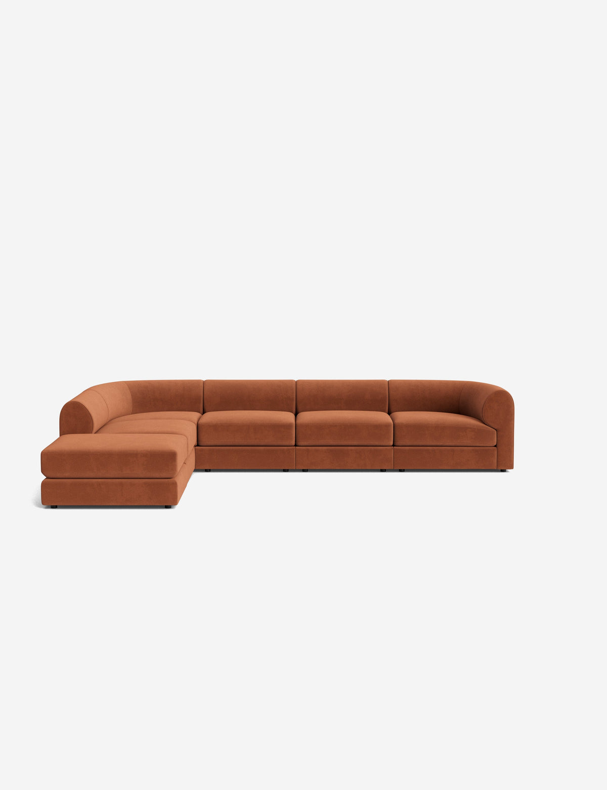 Sergio Modular Corner Sectional Sofa With Ottoman