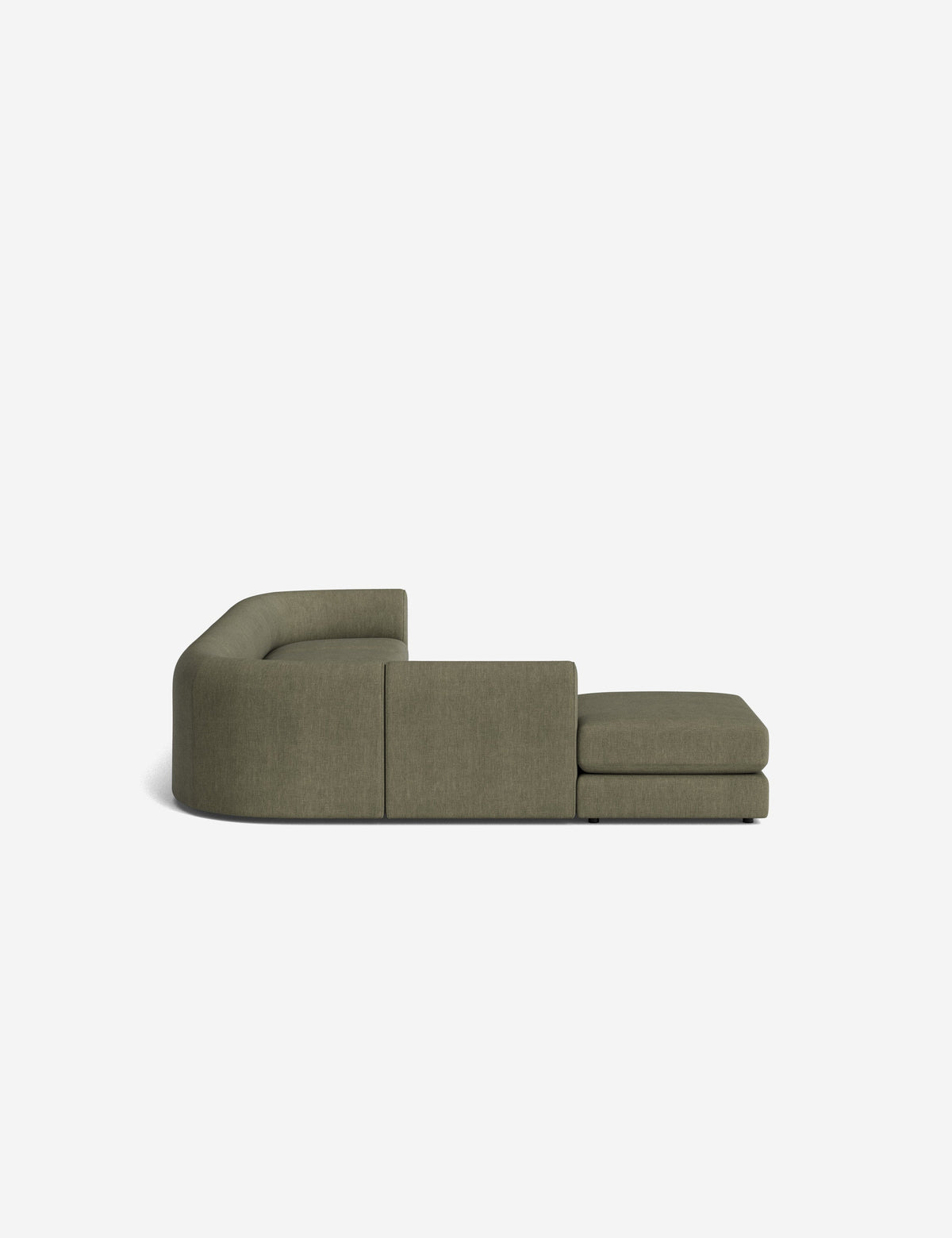 Sergio Modular Corner Sectional Sofa With Ottoman