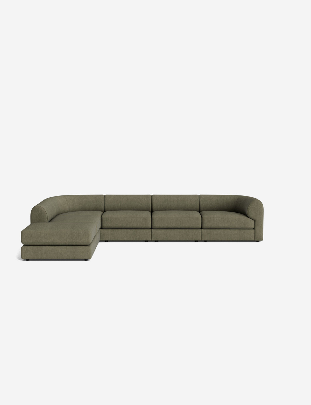 Sergio Modular Corner Sectional Sofa With Ottoman