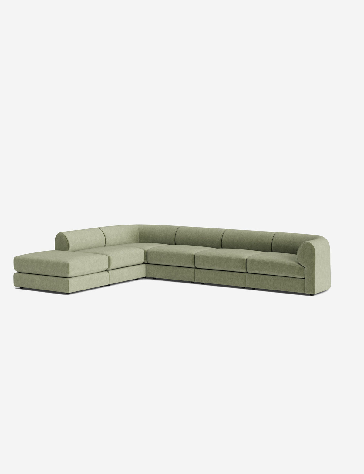 Sergio Modular Corner Sectional Sofa With Ottoman