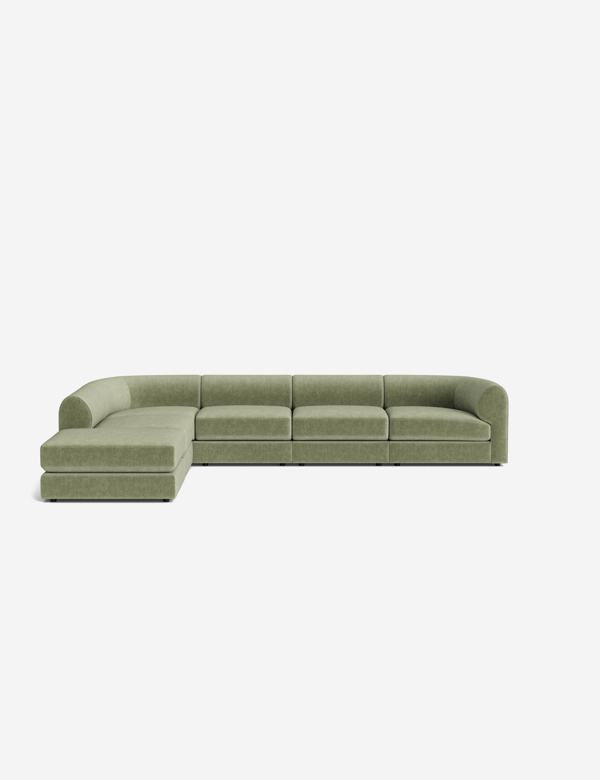 Sergio Modular Corner Sectional Sofa With Ottoman