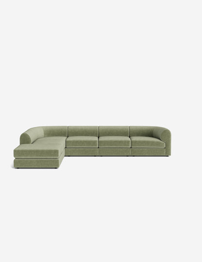 Sergio Modular Corner Sectional Sofa With Ottoman