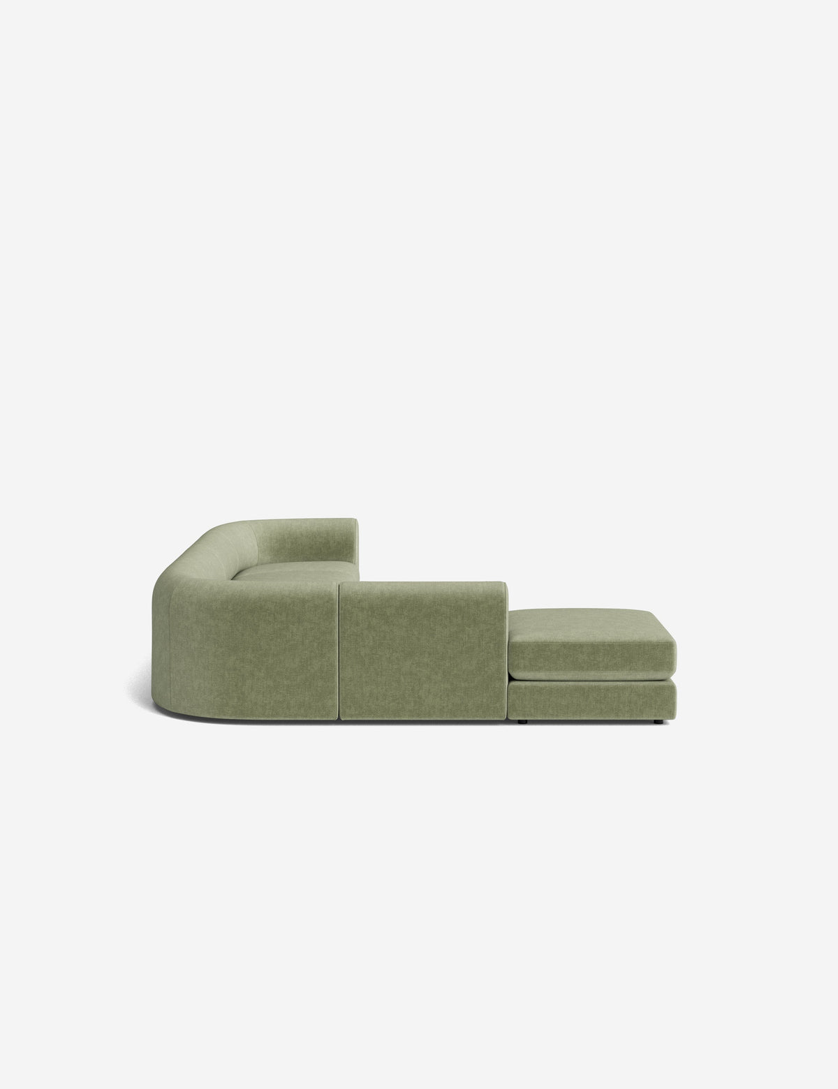 Sergio Modular Corner Sectional Sofa With Ottoman