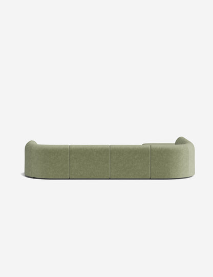 Sergio Modular Corner Sectional Sofa With Ottoman