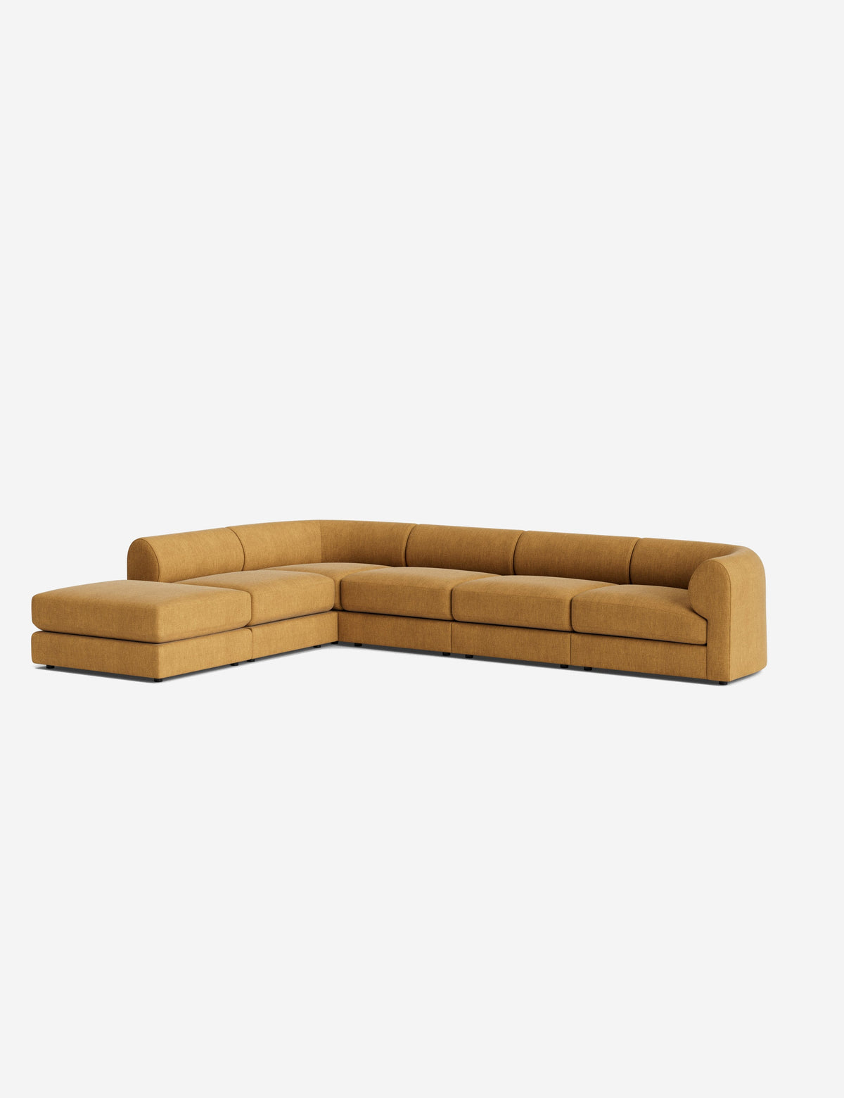 Sergio Modular Corner Sectional Sofa With Ottoman