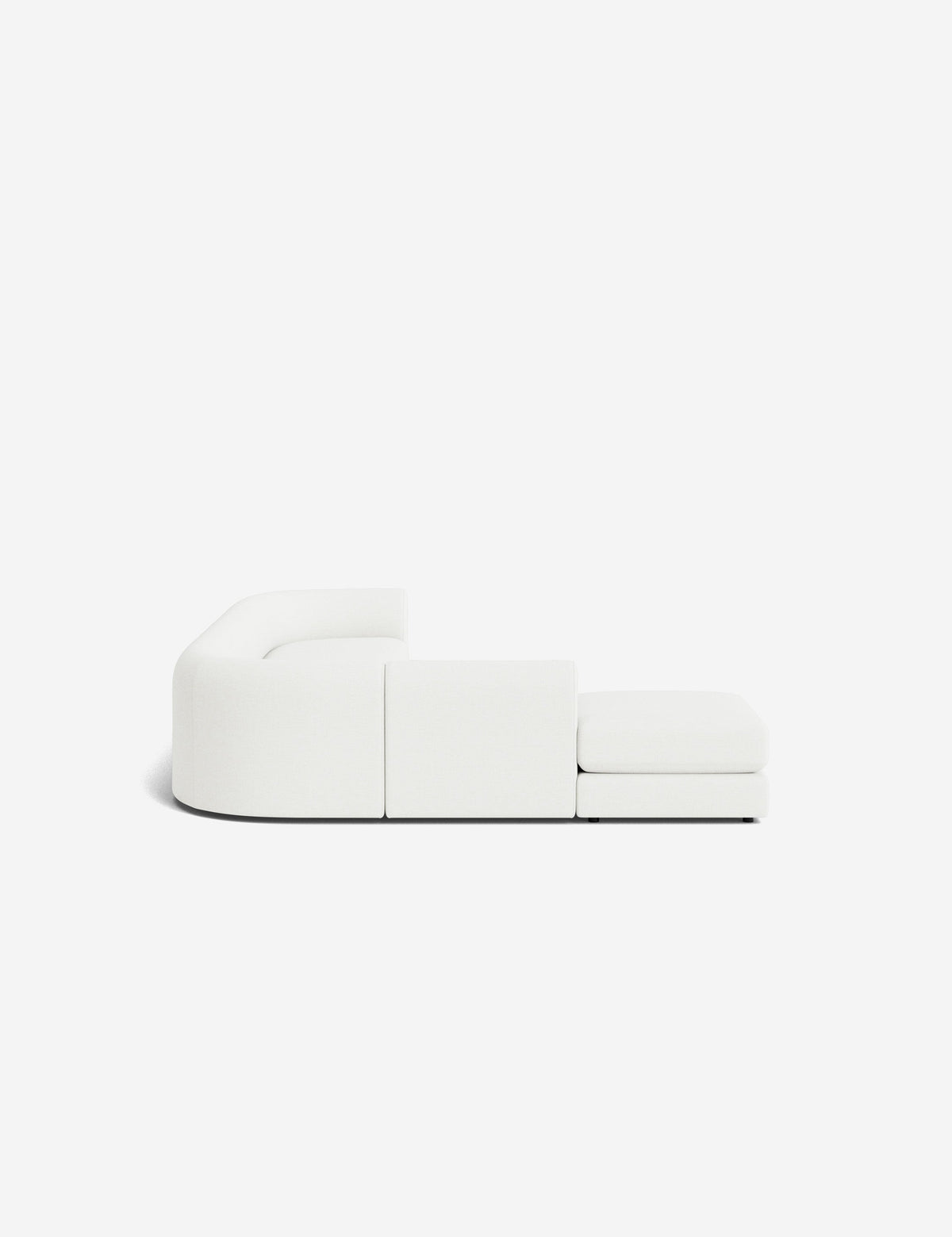 Sergio Modular Corner Sectional Sofa With Ottoman