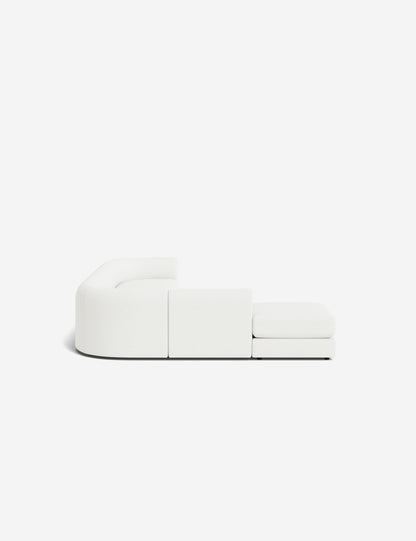 Sergio Modular Corner Sectional Sofa With Ottoman