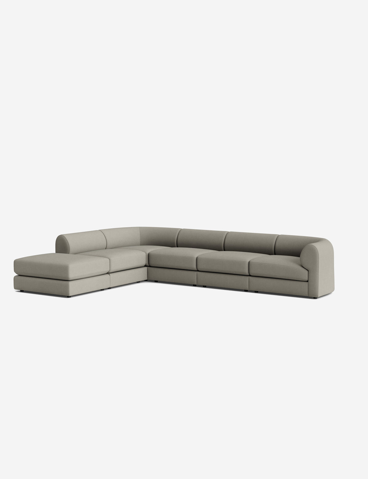Sergio Modular Corner Sectional Sofa With Ottoman