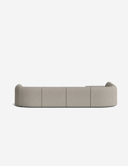 Sergio Modular Corner Sectional Sofa With Ottoman