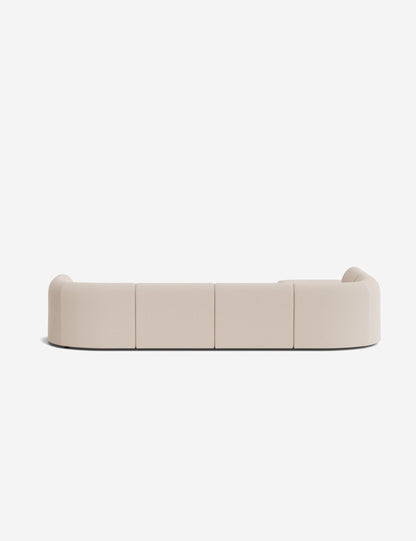 Sergio Modular Corner Sectional Sofa With Ottoman
