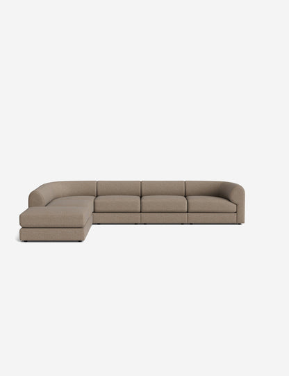 Sergio Modular Corner Sectional Sofa With Ottoman