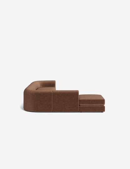 Sergio Modular Corner Sectional Sofa With Ottoman