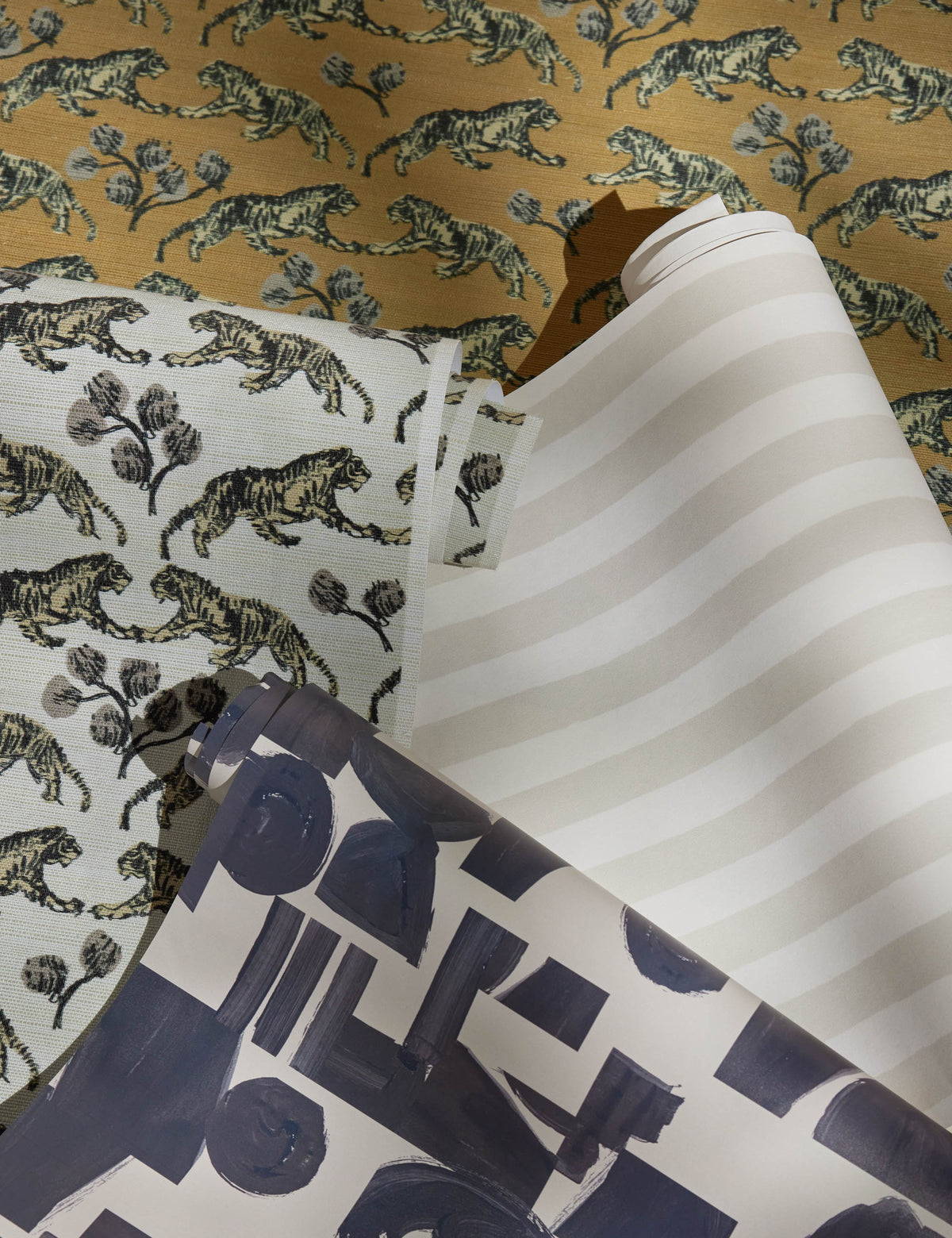 Painterly Stripe Wallpaper by Sarah Sherman Samuel