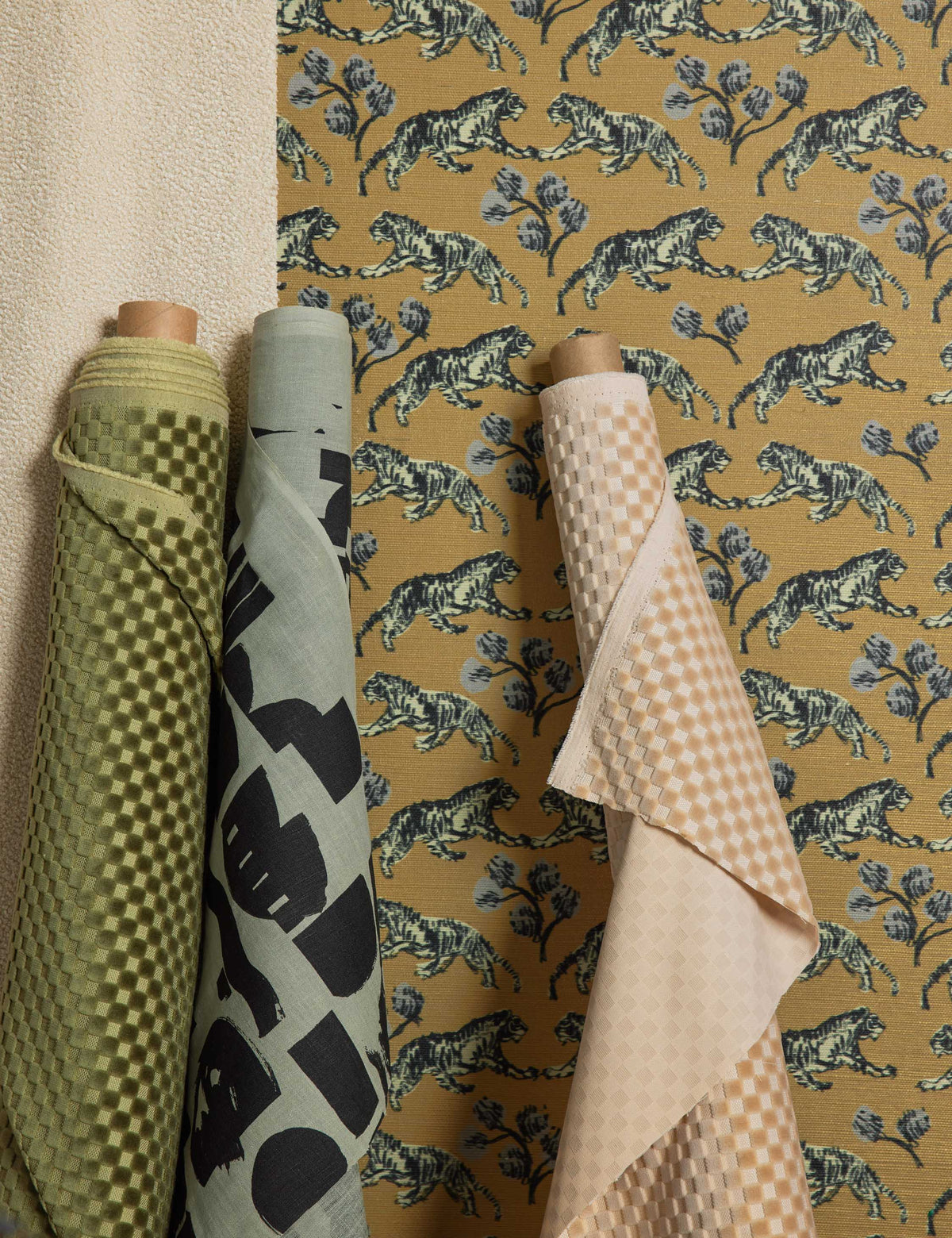 Hi-Lo Checker Velvet Fabric by Sarah Sherman Samuel