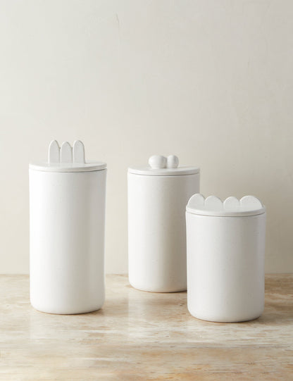 Shapeshifter Ceramic Canister (Set of 3) by Sarah Sherman Samuel