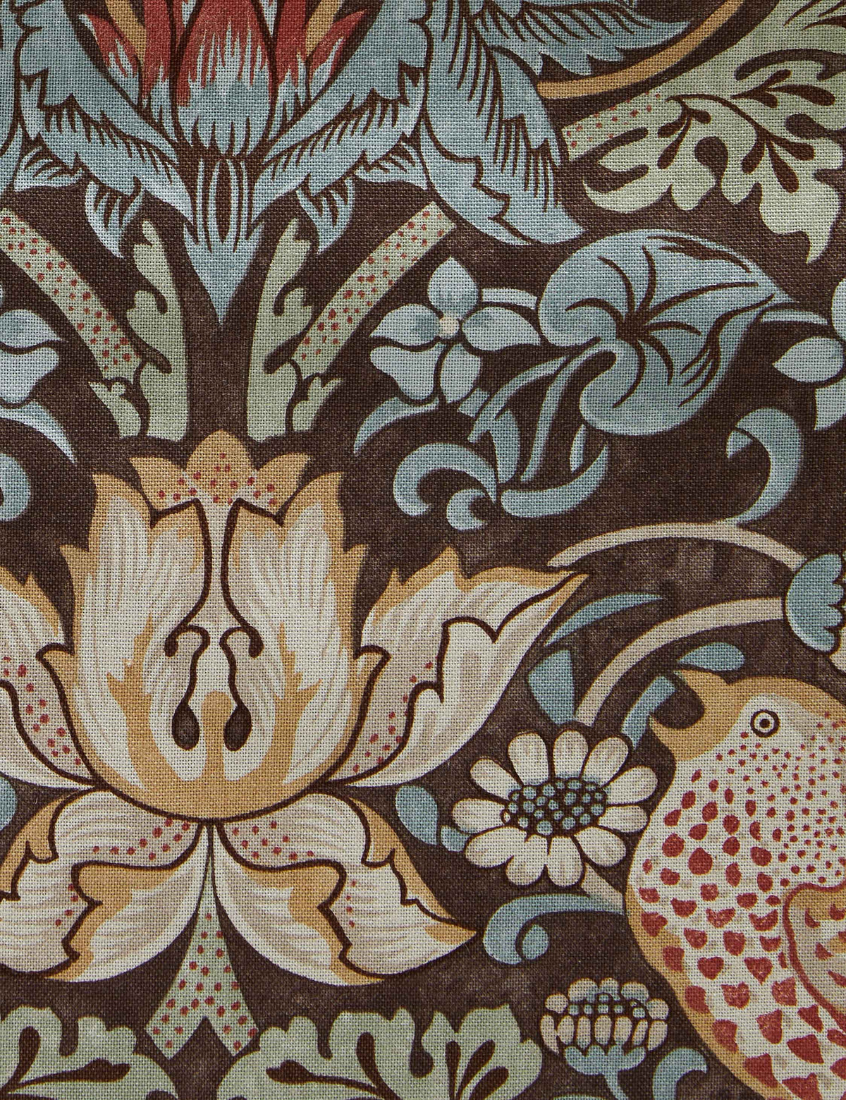 Strawberry Thief Cotton Fabric by Morris & Co.