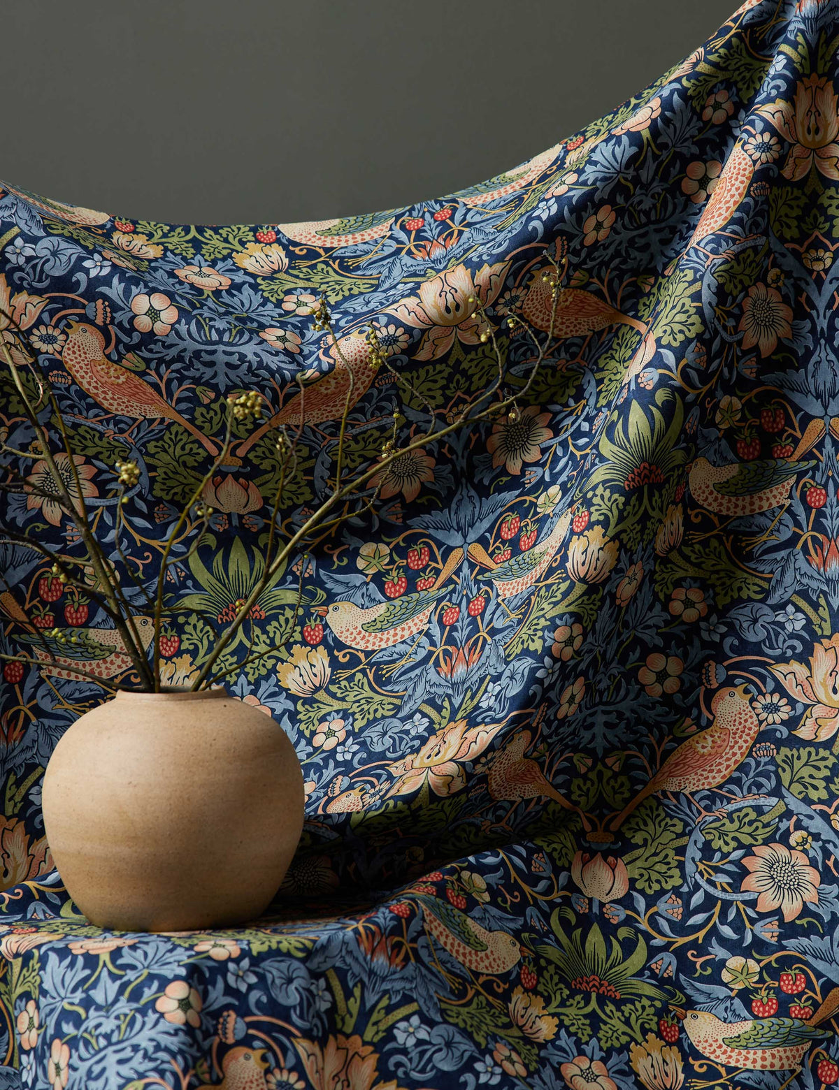 Strawberry Thief Cotton Fabric by Morris & Co.