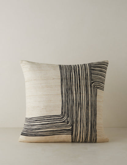 Striations Silk Pillow by Élan Byrd