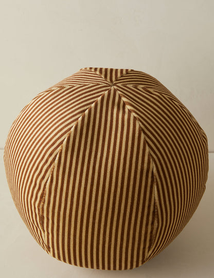 Striped Velvet Ball Pillow by Sarah Sherman Samuel