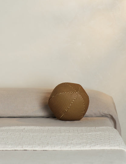 Striped Velvet Ball Pillow by Sarah Sherman Samuel
