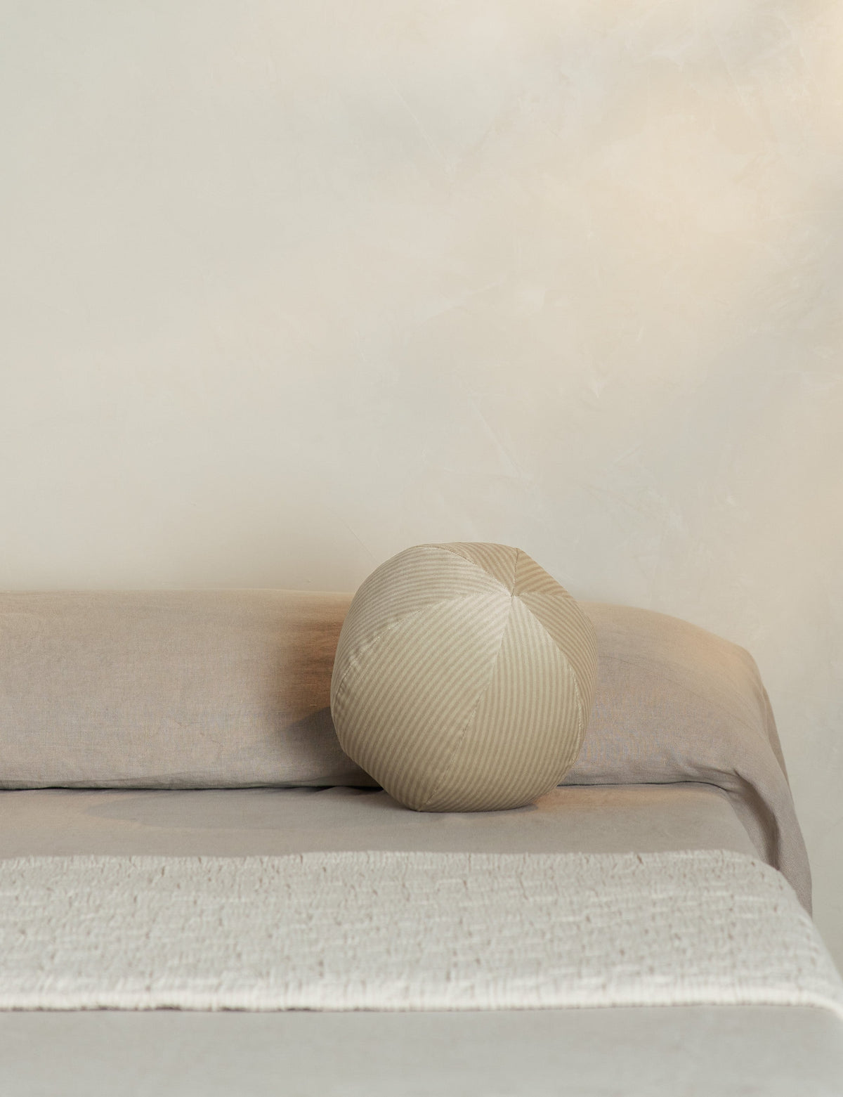 Striped Velvet Ball Pillow by Sarah Sherman Samuel