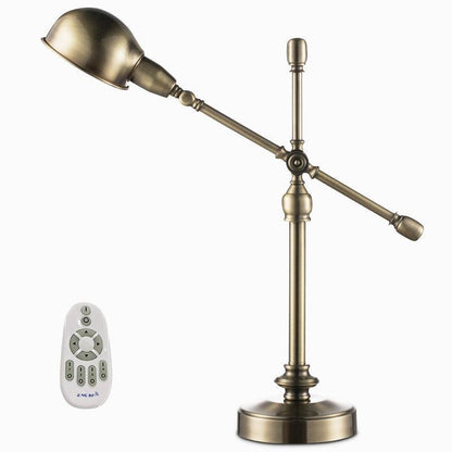 Vintage Metallic Dome Adjustable Desk Lamp with Flexible Arm for Study and Home Office