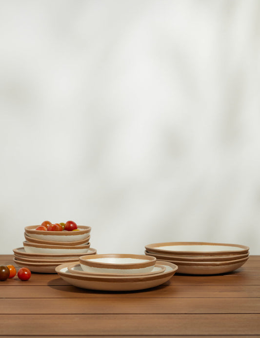 Tara Melamine Dinnerware (12-Piece Set)