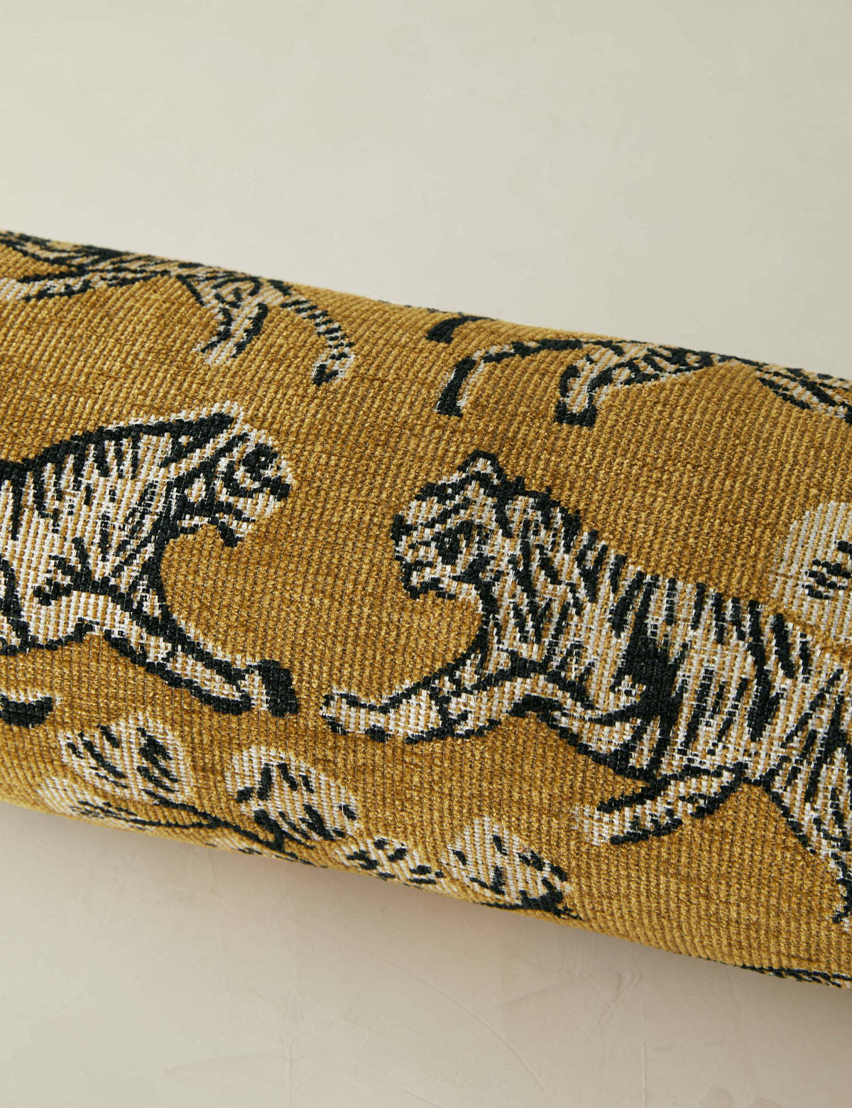 Tiger Jacquard Bolster Pillow by Sarah Sherman Samuel