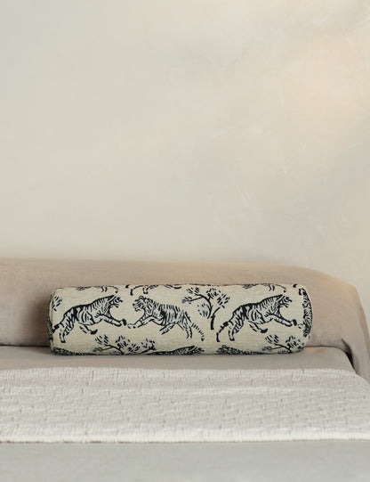 Tiger Jacquard Bolster Pillow by Sarah Sherman Samuel