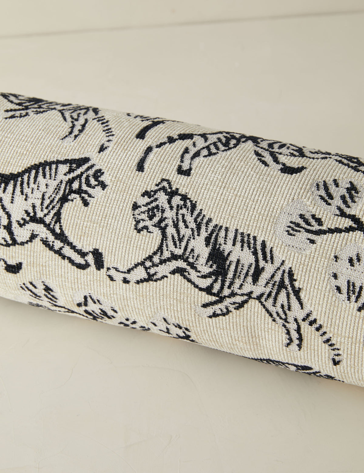 Tiger Jacquard Bolster Pillow by Sarah Sherman Samuel
