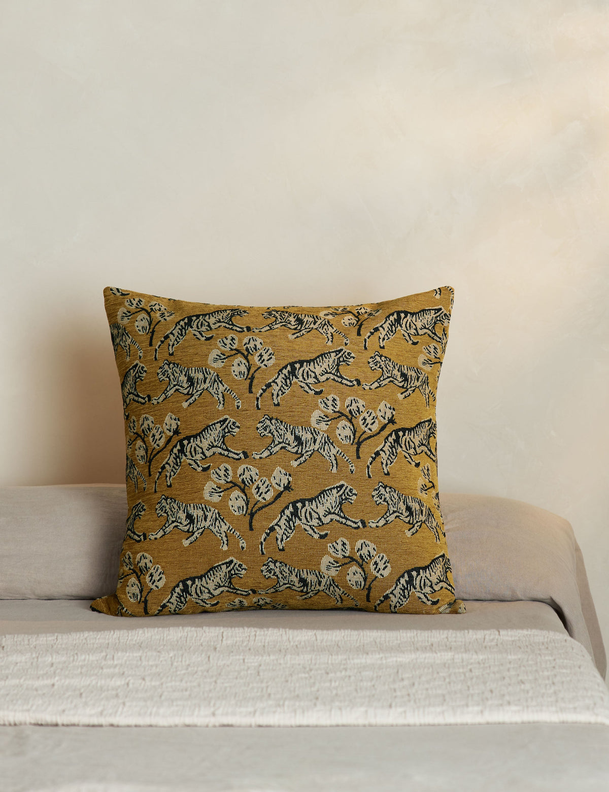 Tiger Jacquard Pillow by Sarah Sherman Samuel