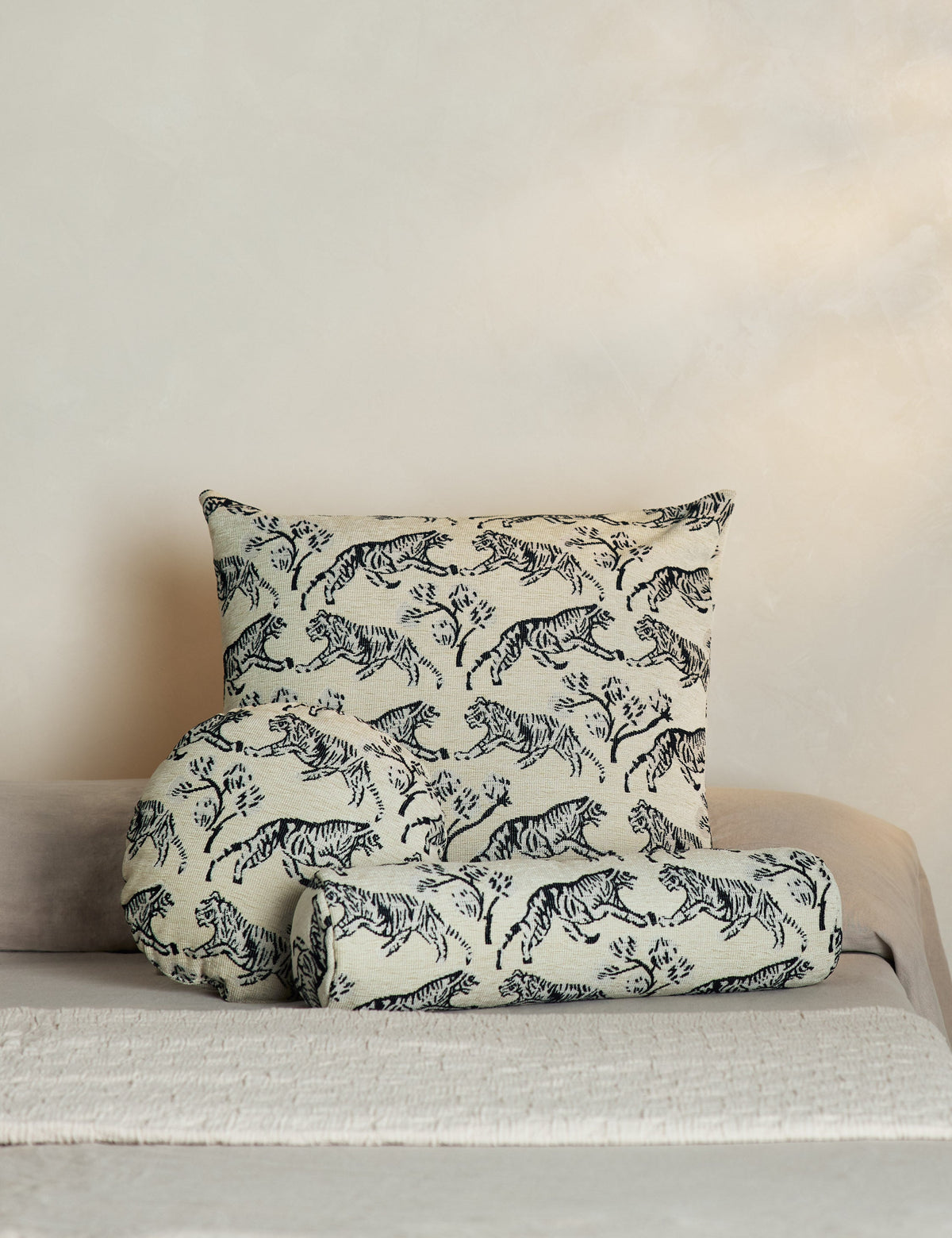 Tiger Jacquard Pillow by Sarah Sherman Samuel