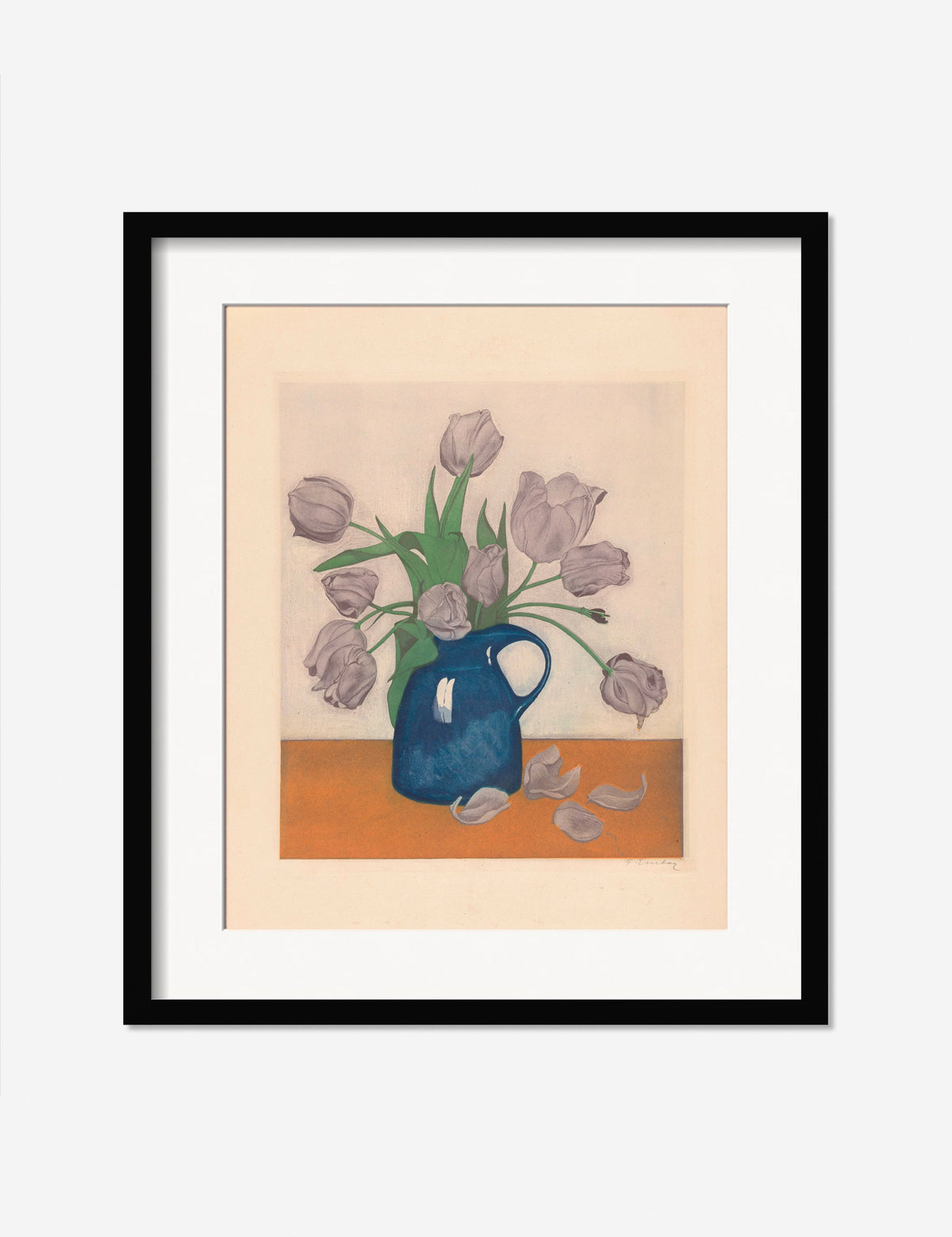 Tulips in a Pitcher Print by Frans Everbag