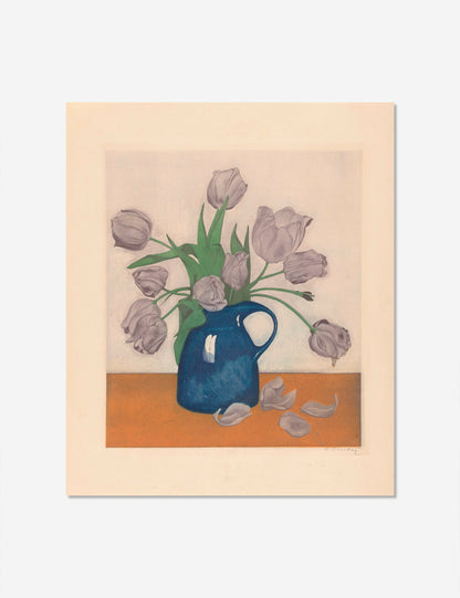 Tulips in a Pitcher Print by Frans Everbag