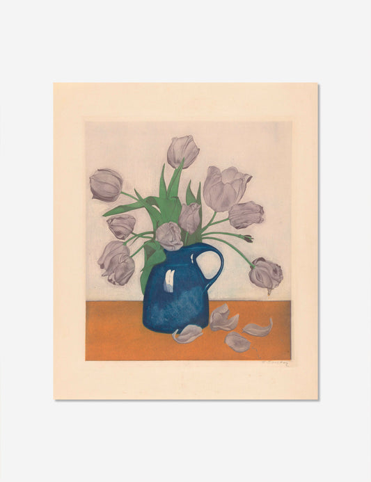 Tulips in a Pitcher Print by Frans Everbag