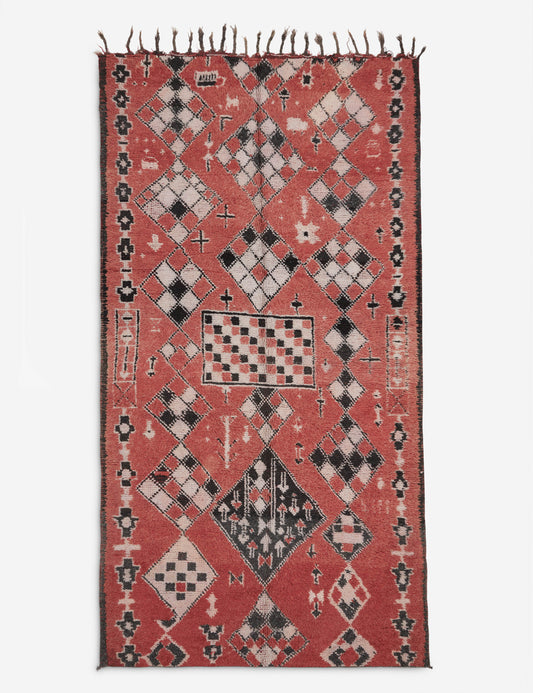 Vintage Moroccan Hand-Knotted Wool Rug No. 36, 5'7" x 11'1"