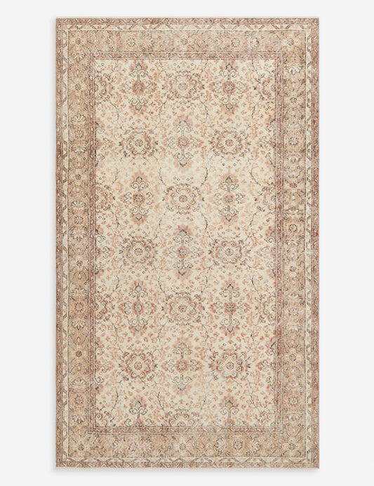 Vintage Turkish Hand-Knotted Wool Rug No. 290, 5'3" x 9'1"