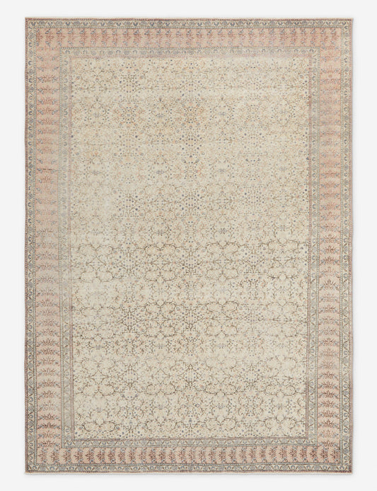 Vintage Turkish Hand-Knotted Wool Rug No. 299, 6'5" x 9'3"