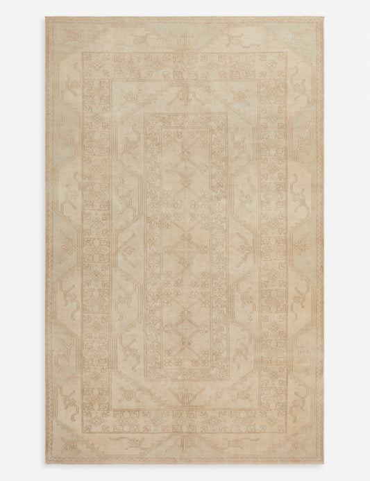 Vintage Turkish Hand-Knotted Wool Rug No. 298, 6'2" x 10'